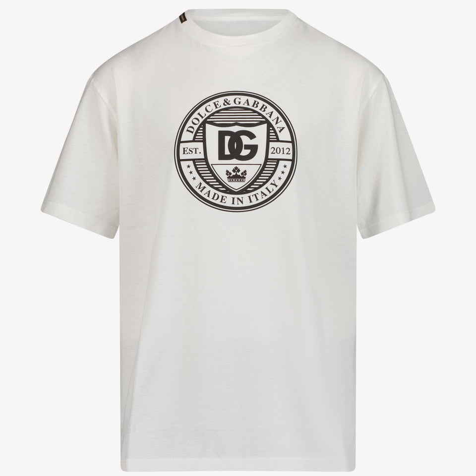 Dolce & Gabbana Jongens T-shirt Off White 2Y