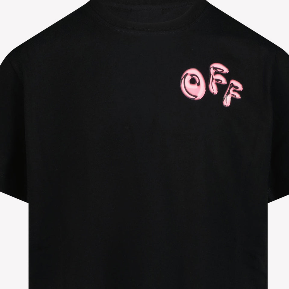 Off-White Kinder Meisjes T-Shirt In Zwart