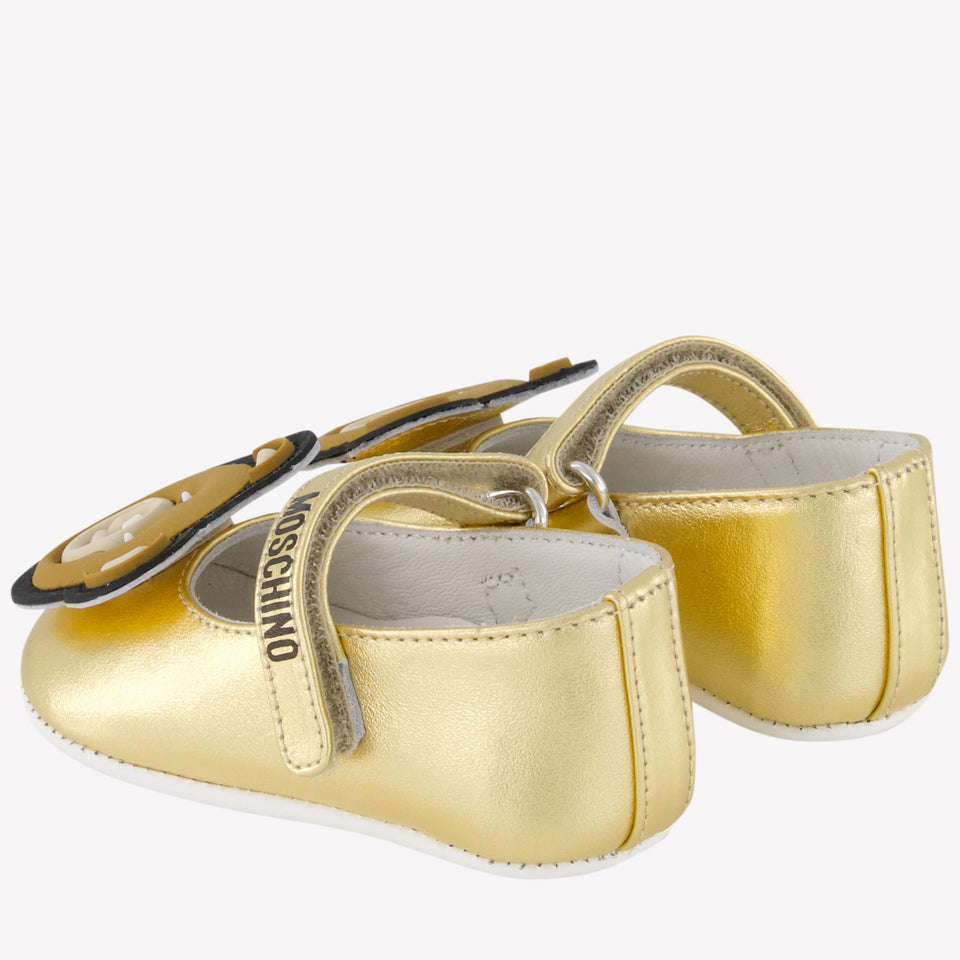 Moschino Baby Girls Shoes In Gold