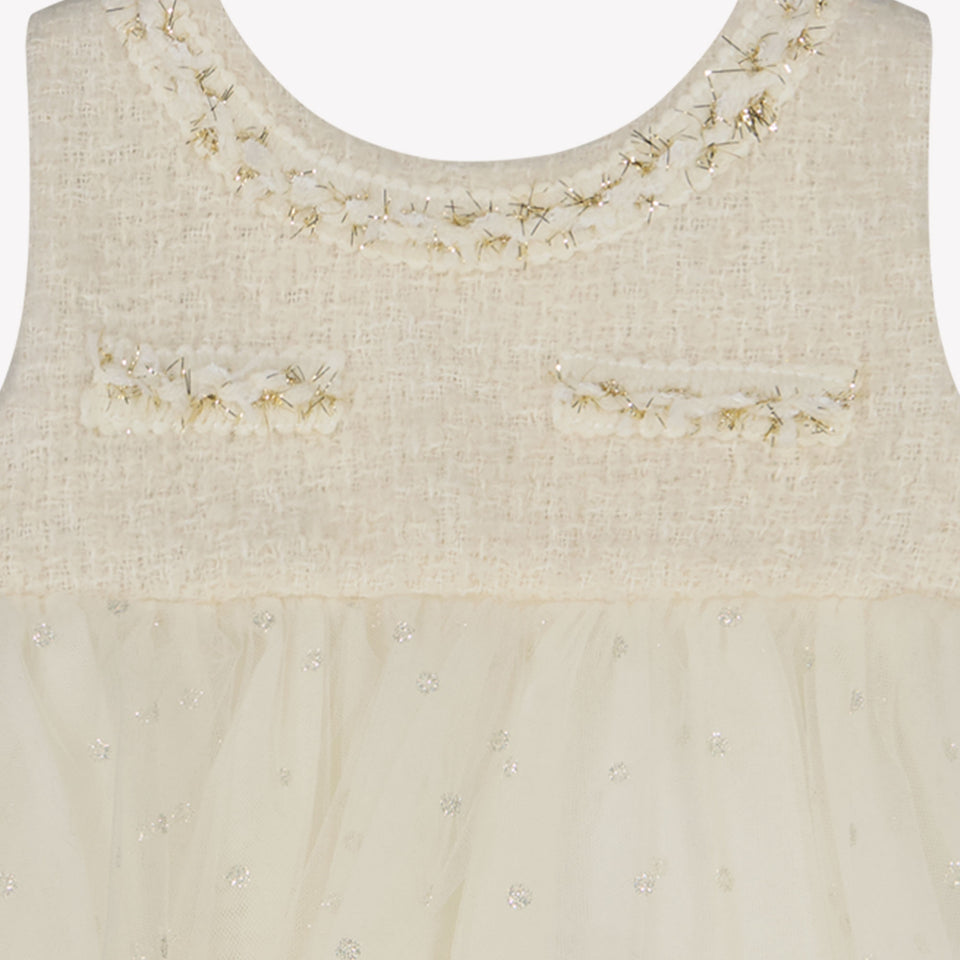 MonnaLisa Baby Meisjes Jurk Off White