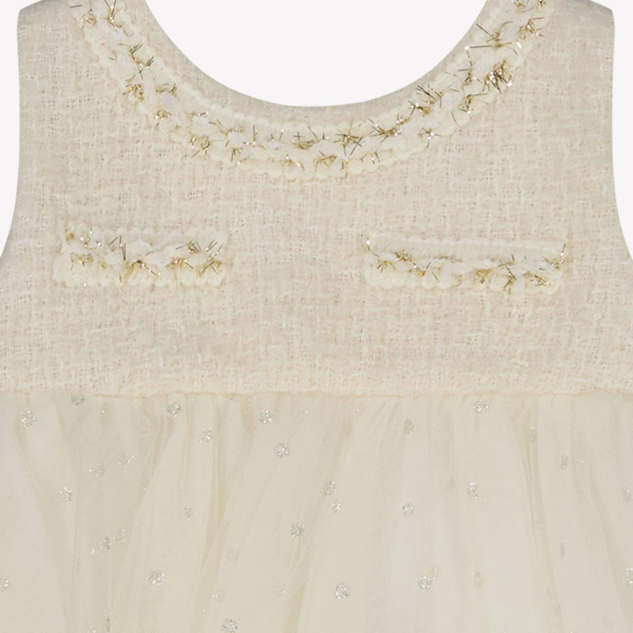 Monnalisa Baby Girls Dress Offwhite