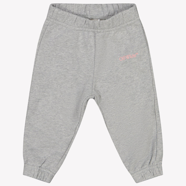 Off-White Baby Girls Pants In Light Gray