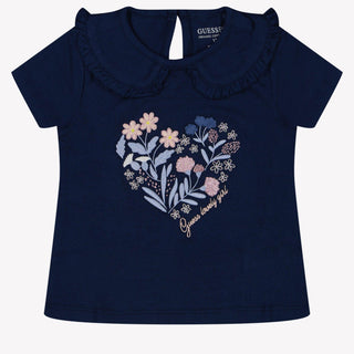 Guess Baby Meisjes T-Shirt In Navy