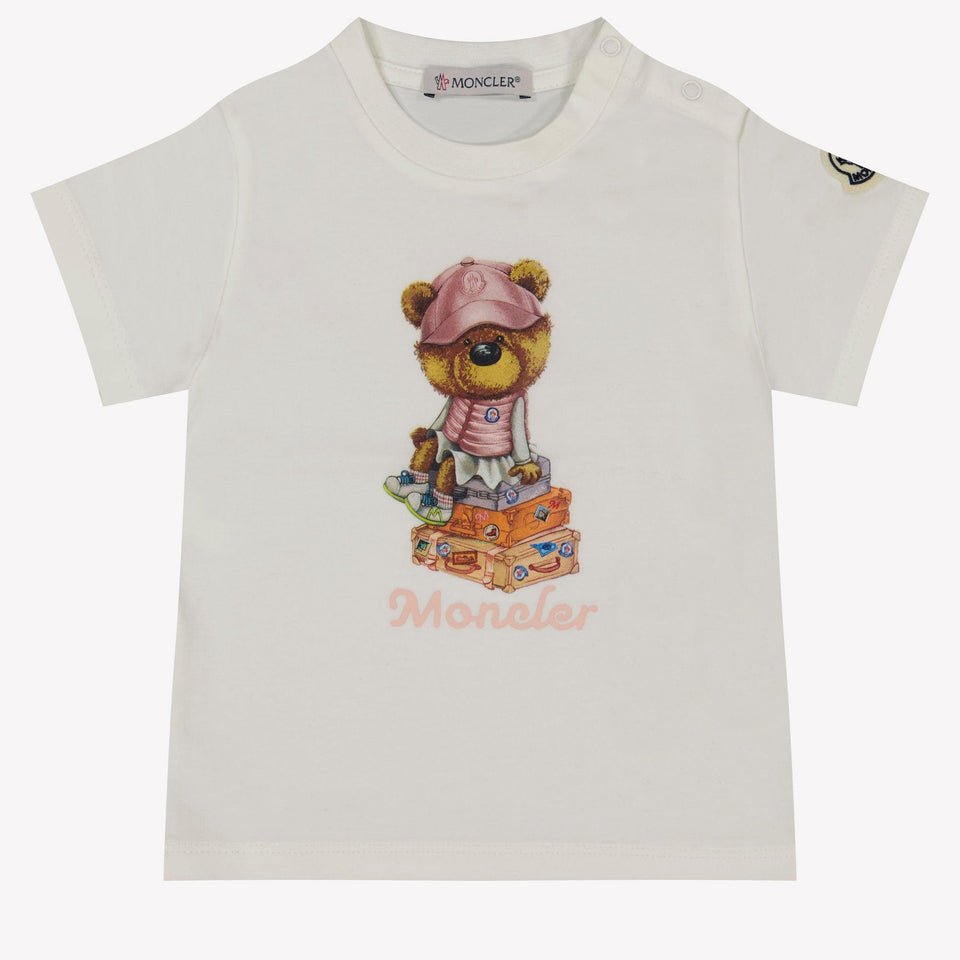 Moncler Baby Meisjes T-Shirt In Wit