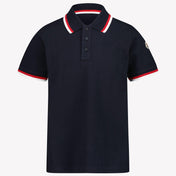 Moncler Kids Boys Polo in Navy