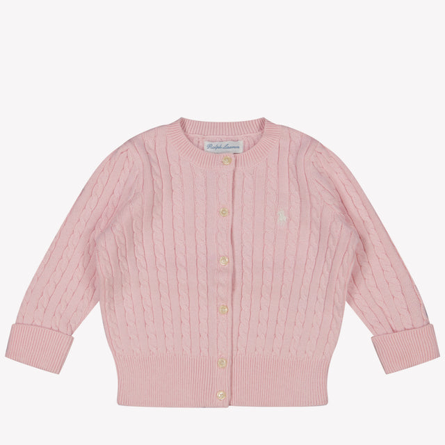 Ralph Lauren Baby Girls Cardigan in Light Pink