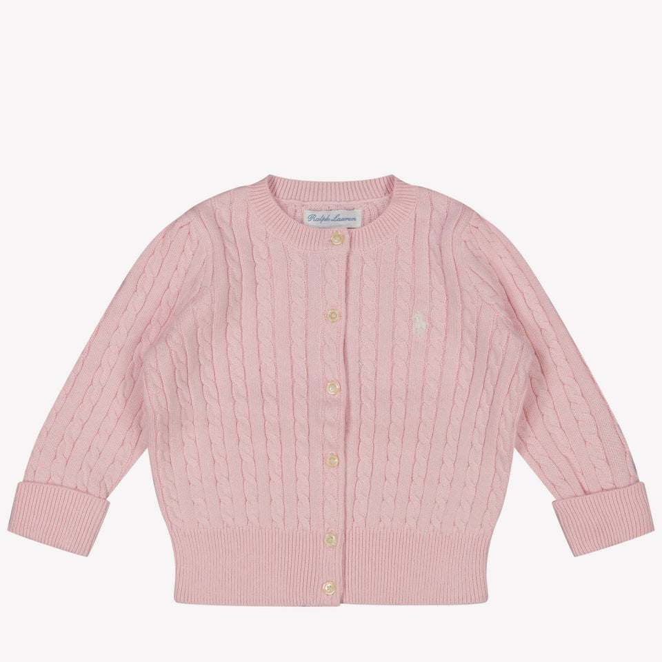 Ralph Lauren Baby Girls Cardigan in Light Pink