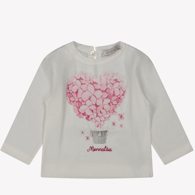 Monnalisa Baby Meisjes T-shirt Off White 3 mnd