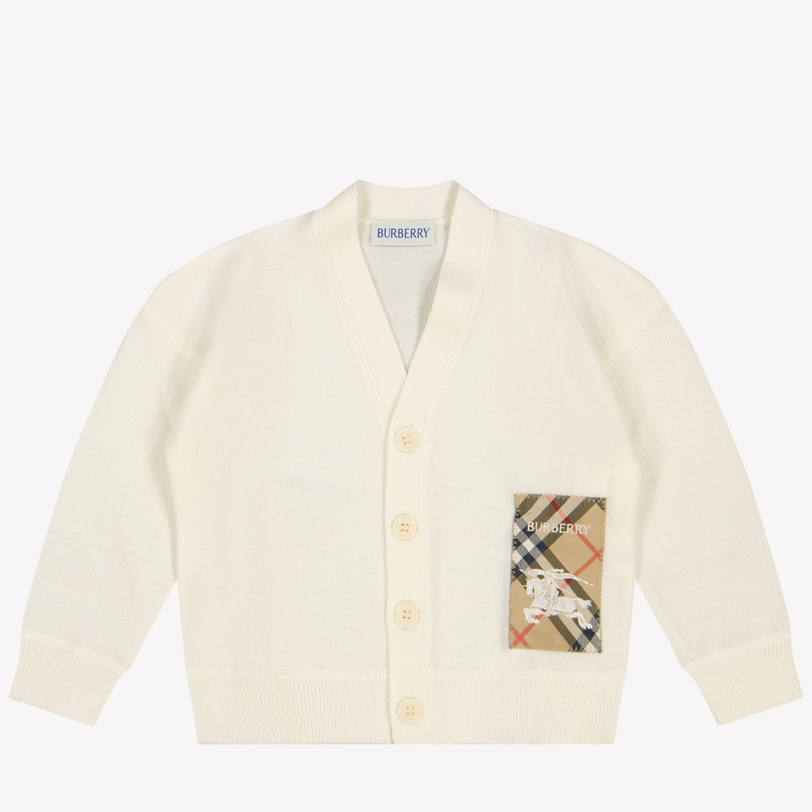 Burberry Romie Baby Boys Cardigan In OffWhite