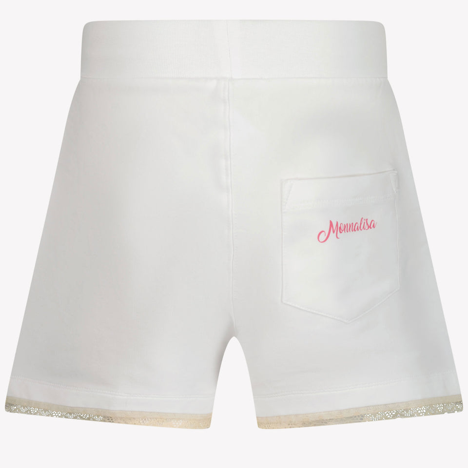 MonnaLisa Kinder Meisjes Shorts In Wit