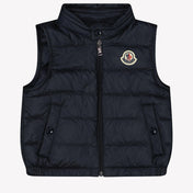 Moncler New Amaury Baby Boys Bodywarmer In Navy