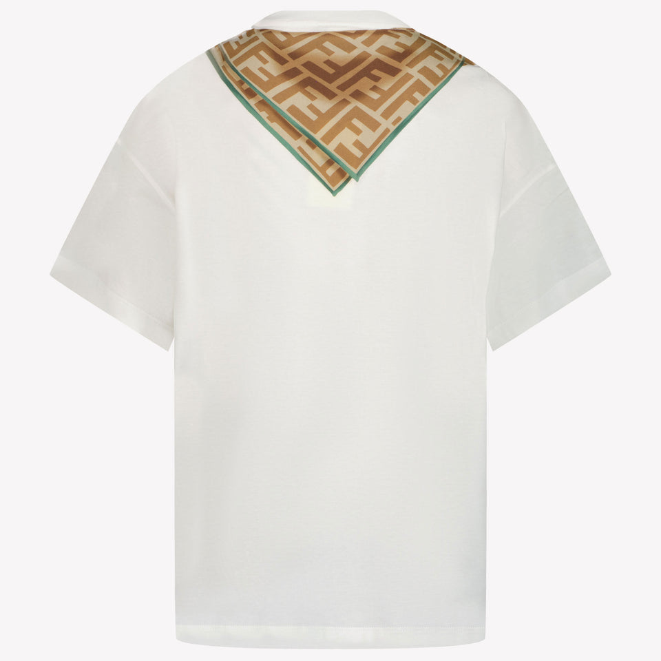 Fendi Kinder Unisex T-Shirt In Wit