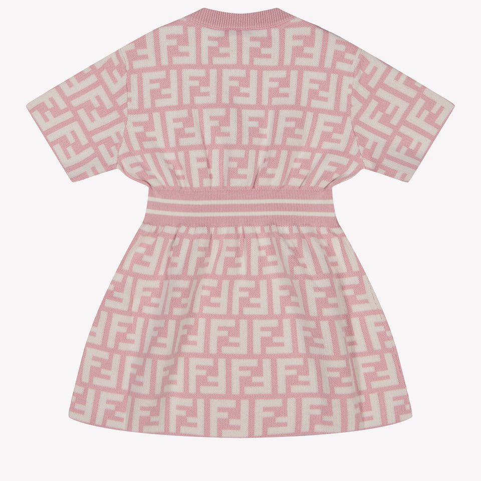 Fendi Baby Girls Dress In Light Pink