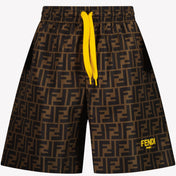 Fendi Children's Boys Swimwear Brown