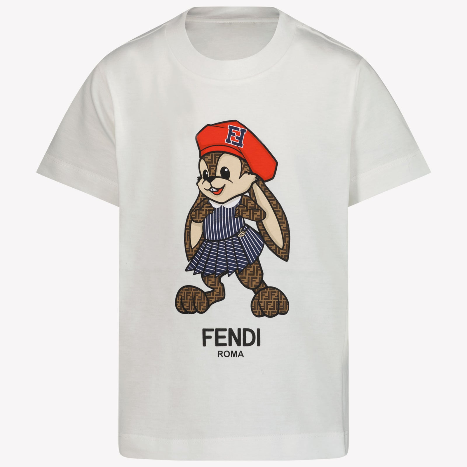 Fendi Unisex T-shirt Wit