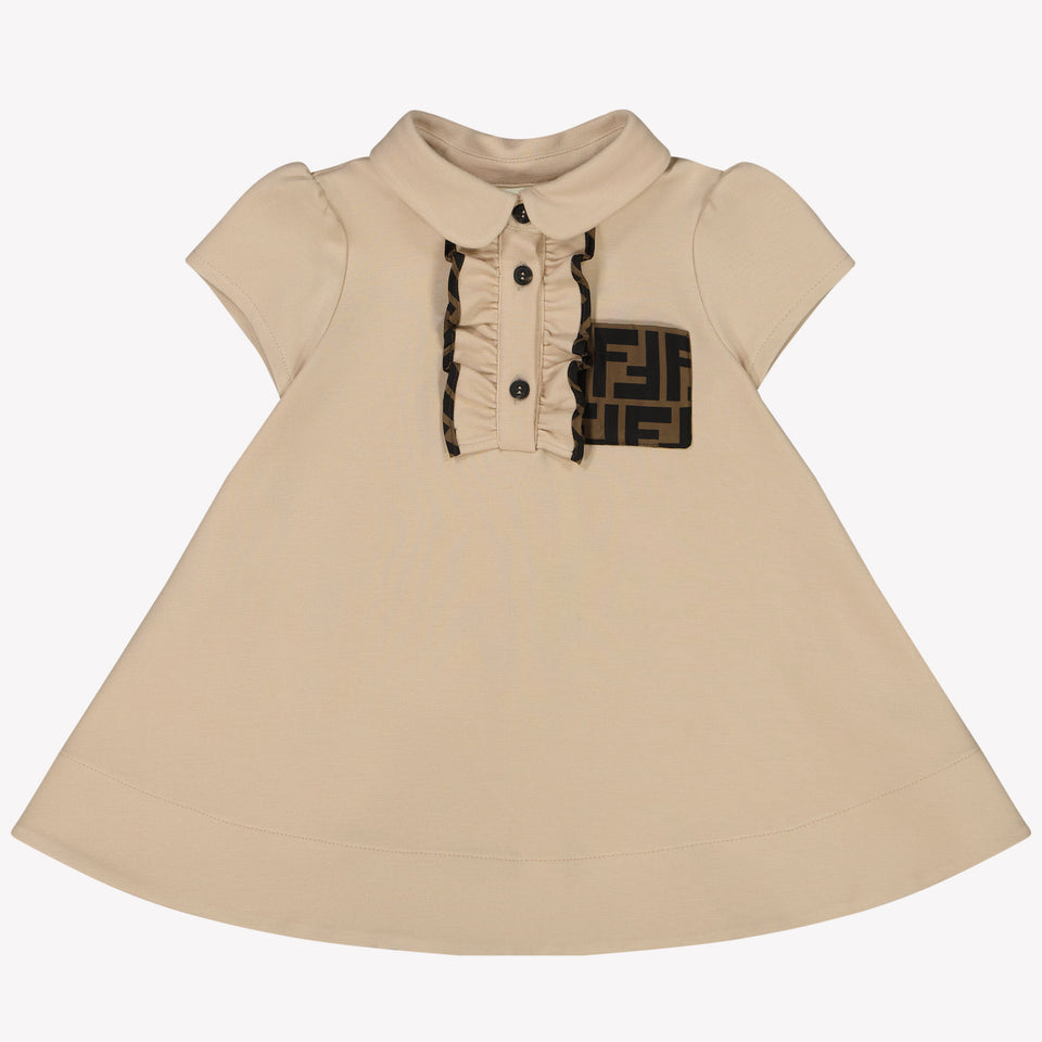 Fendi Baby Girls Dress Light Beige