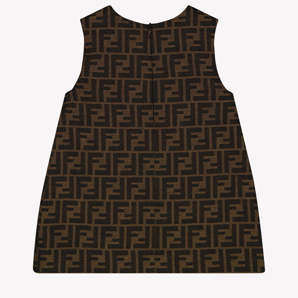 Fendi Baby Meisjes Jurk Bruin