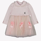 MonnaLisa Baby Meisjes Jurk Licht Roze