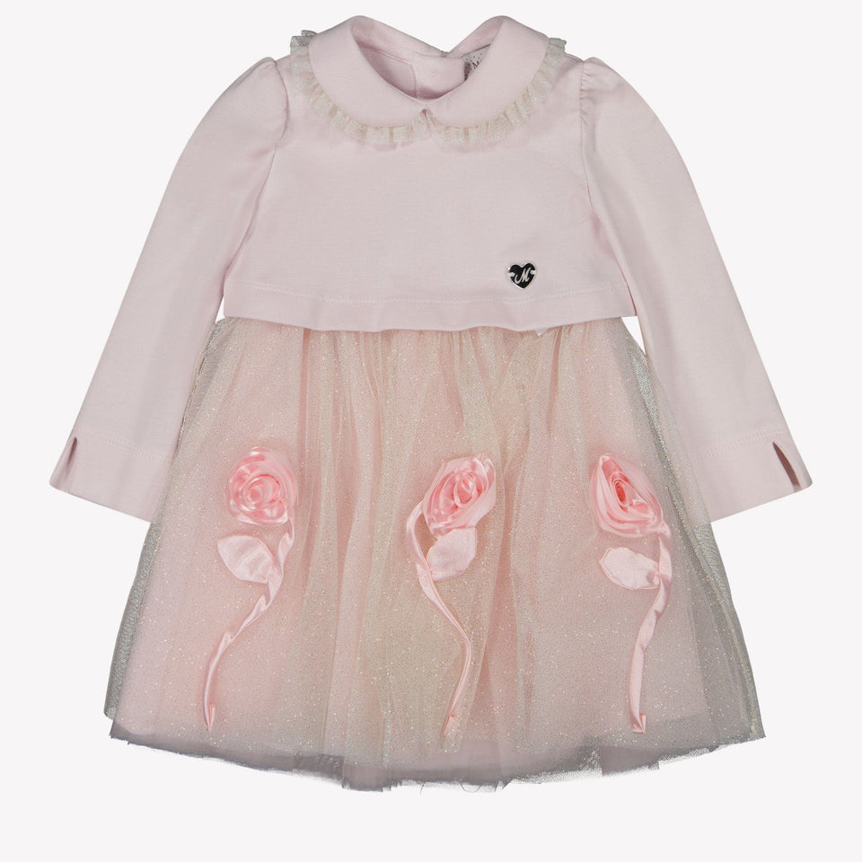 Monnalisa Baby Meisjes Jurk Licht Roze 3 mnd