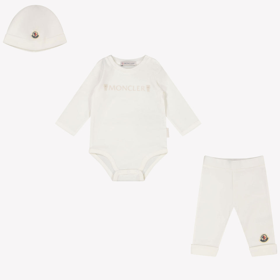 Moncler Baby Unisex Set in White