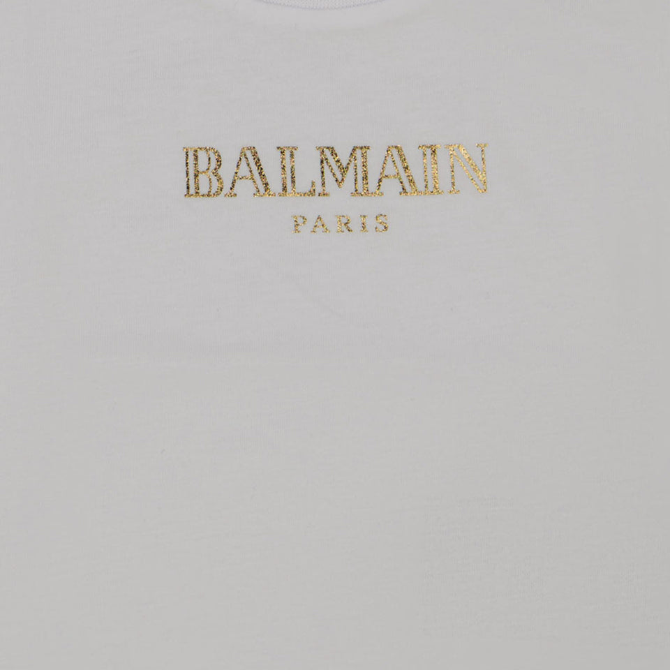 Balmain Baby Girls T-shirt White