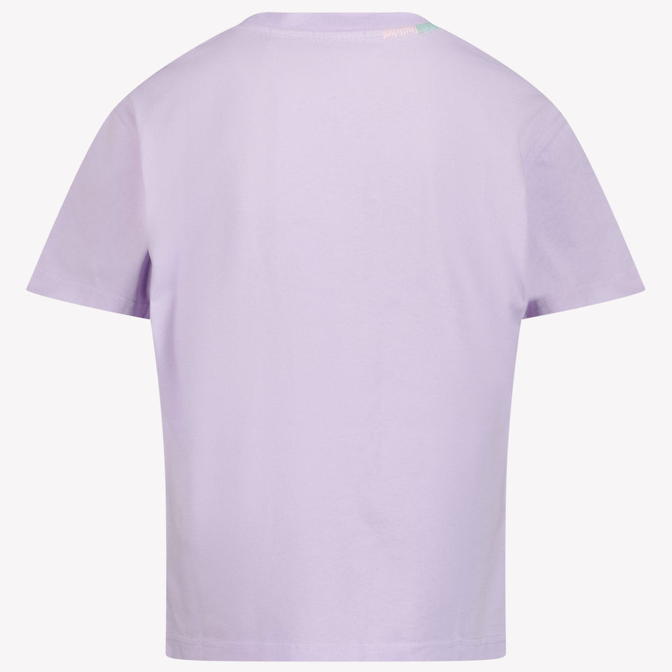 Palm Angels Kids Girls in T-Shirt Lilac