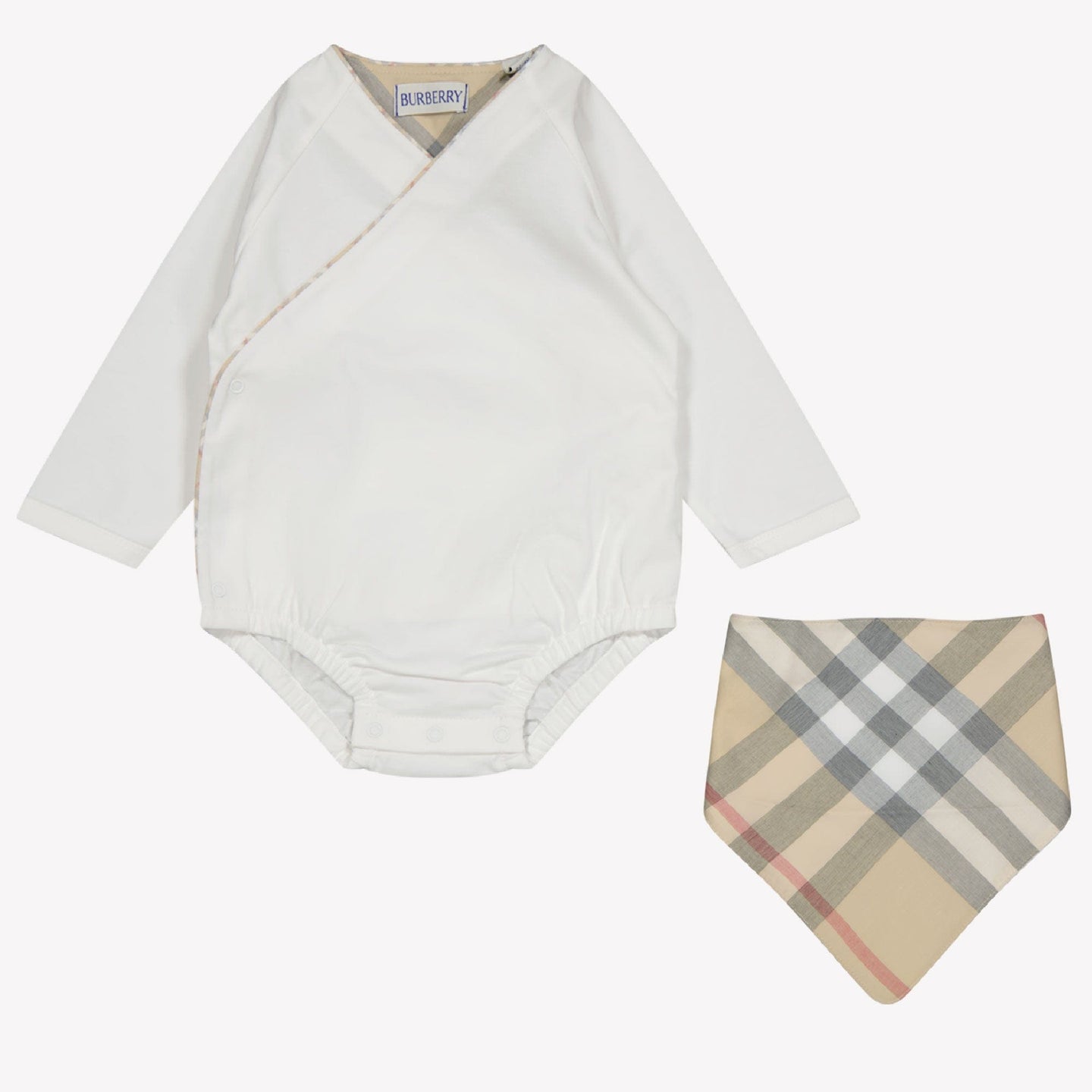 Burberry Baby Unisex Rompertje Wit 1mnd