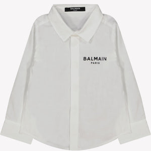 Balmain Baby Unisex Blouse Wit 6 mnd