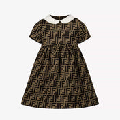 Fendi Baby Meisjes Jurk Bruin