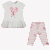 MonnaLisa Baby Girls Set in White