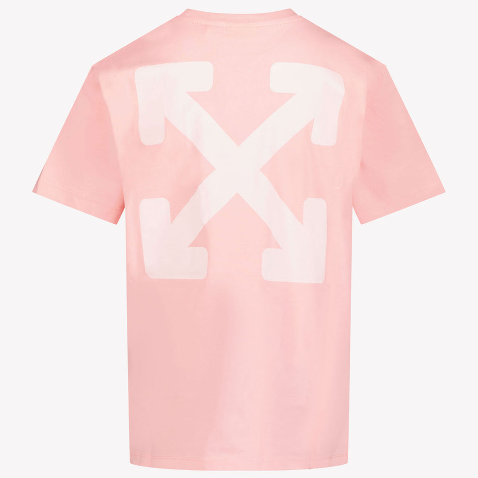 Off-White Kinder Meisjes T-Shirt In Licht Roze