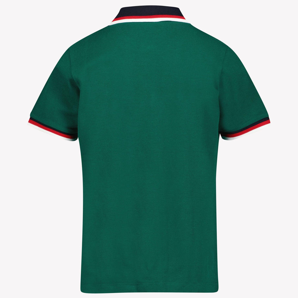 Moncler Kids Boys Polo in Green