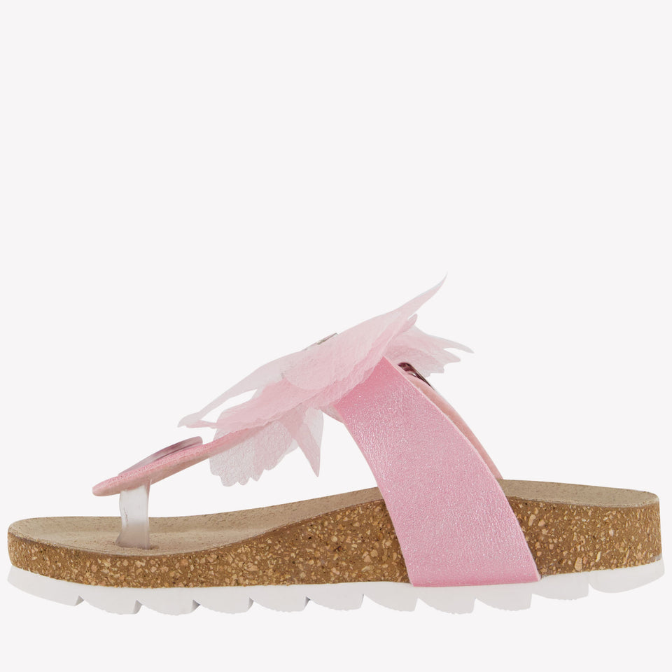 MonnaLisa Girls Flipflops In Light Pink