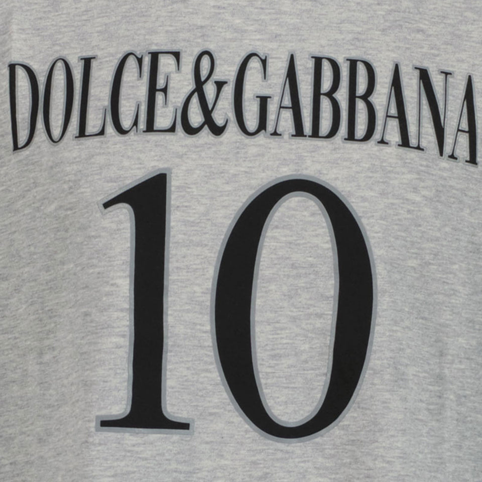 Dolce & Gabbana Kinder Jongens T-Shirt In Grijs