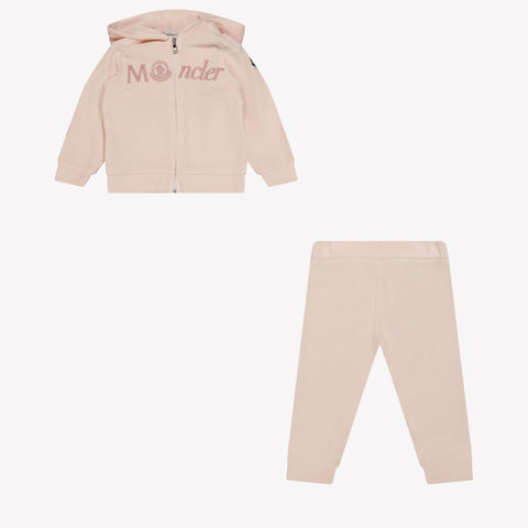 Moncler Baby girls jogging suit Light Pink