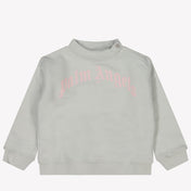 Palm Angels Baby girls sweater Light Gray