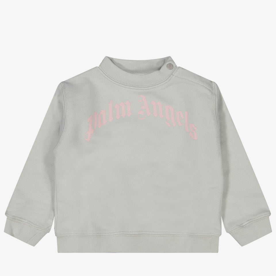 Palm Angels Baby girls sweater Light Gray