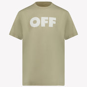 Off-White Children's boys in t-shirt Khaki