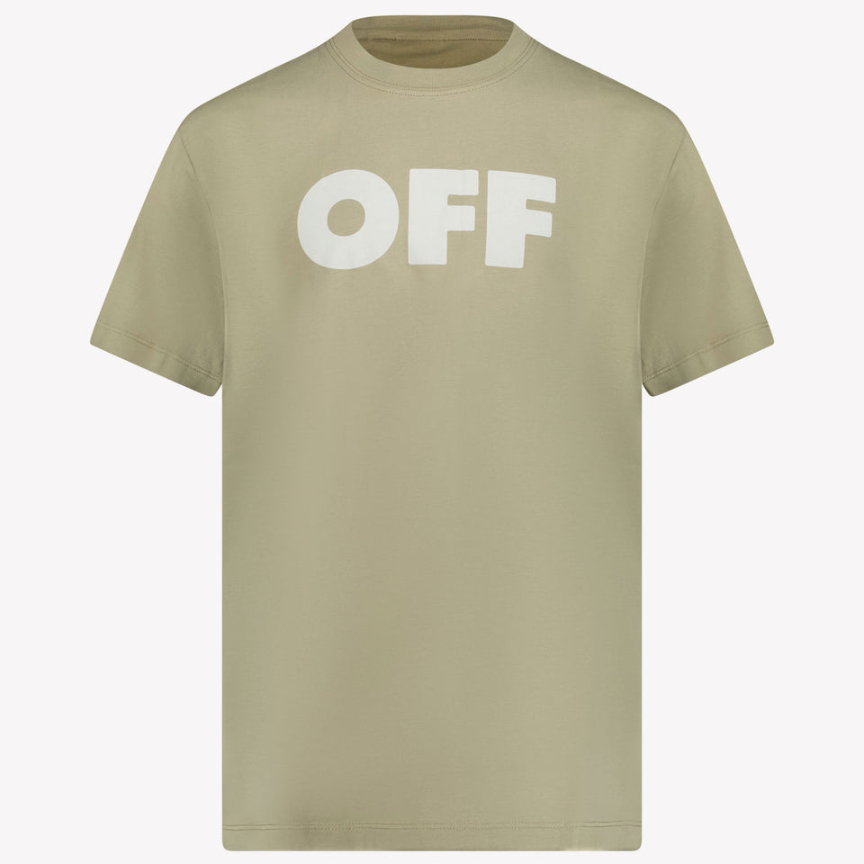 Off-White Children's boys in t-shirt Khaki