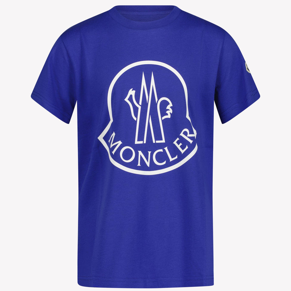 Moncler Jongens T-shirt Cobalt Blauw 4Y