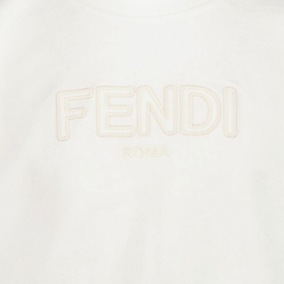 Fendi Kinder Meisjes T-Shirt In Wit