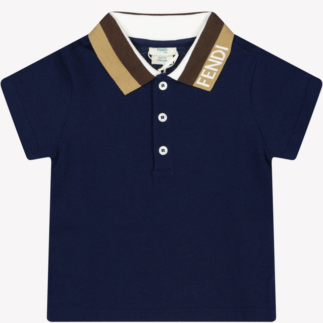 Fendi Baby Jongens Polo Navy 9 mnd