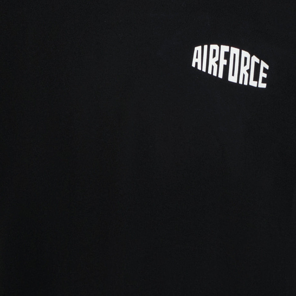 Airforce Kinder Jongens T-Shirt Zwart