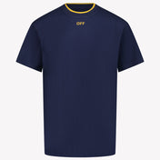 Off-White Kids Boys T-Shirt Navy