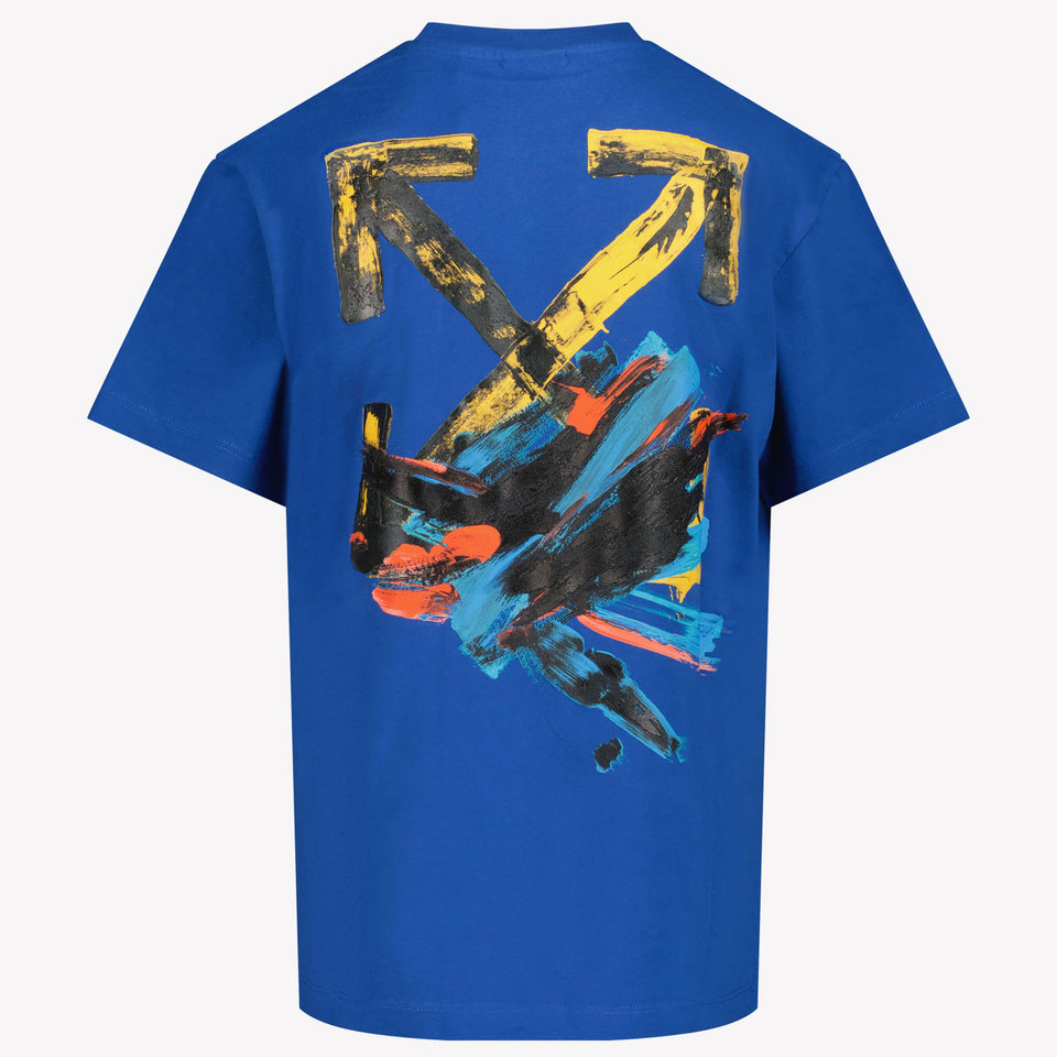 Off-White Kinder Jongens T-Shirt In Cobalt Blauw