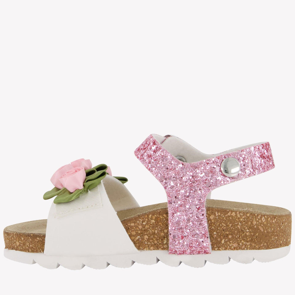 MonnaLisa Girls Sandals In Light Pink