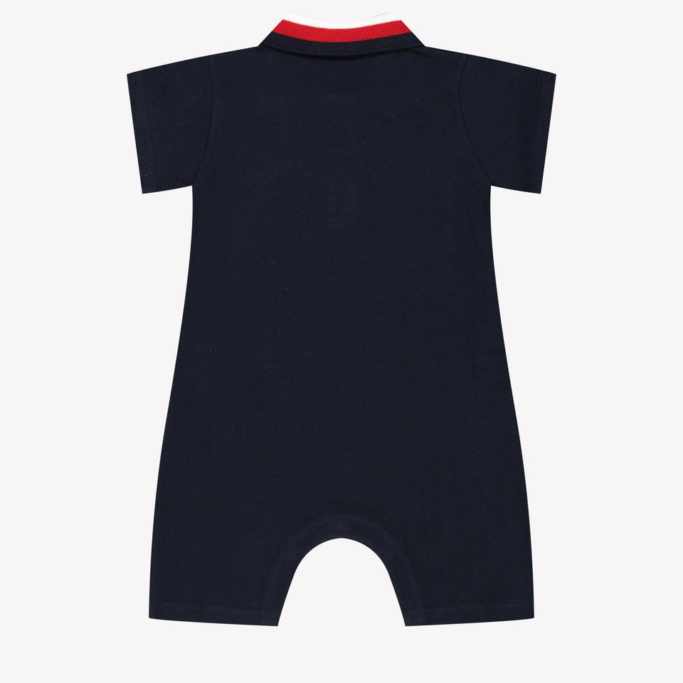 Moncler Baby Boys Playsuit In Navy