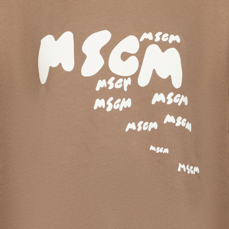 MSGM Kids Boys Sweater in Brown