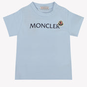 Moncler Baby Boys T-Shirt in Light Blue