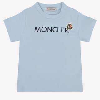 Moncler Baby Boys T-Shirt in Light Blue